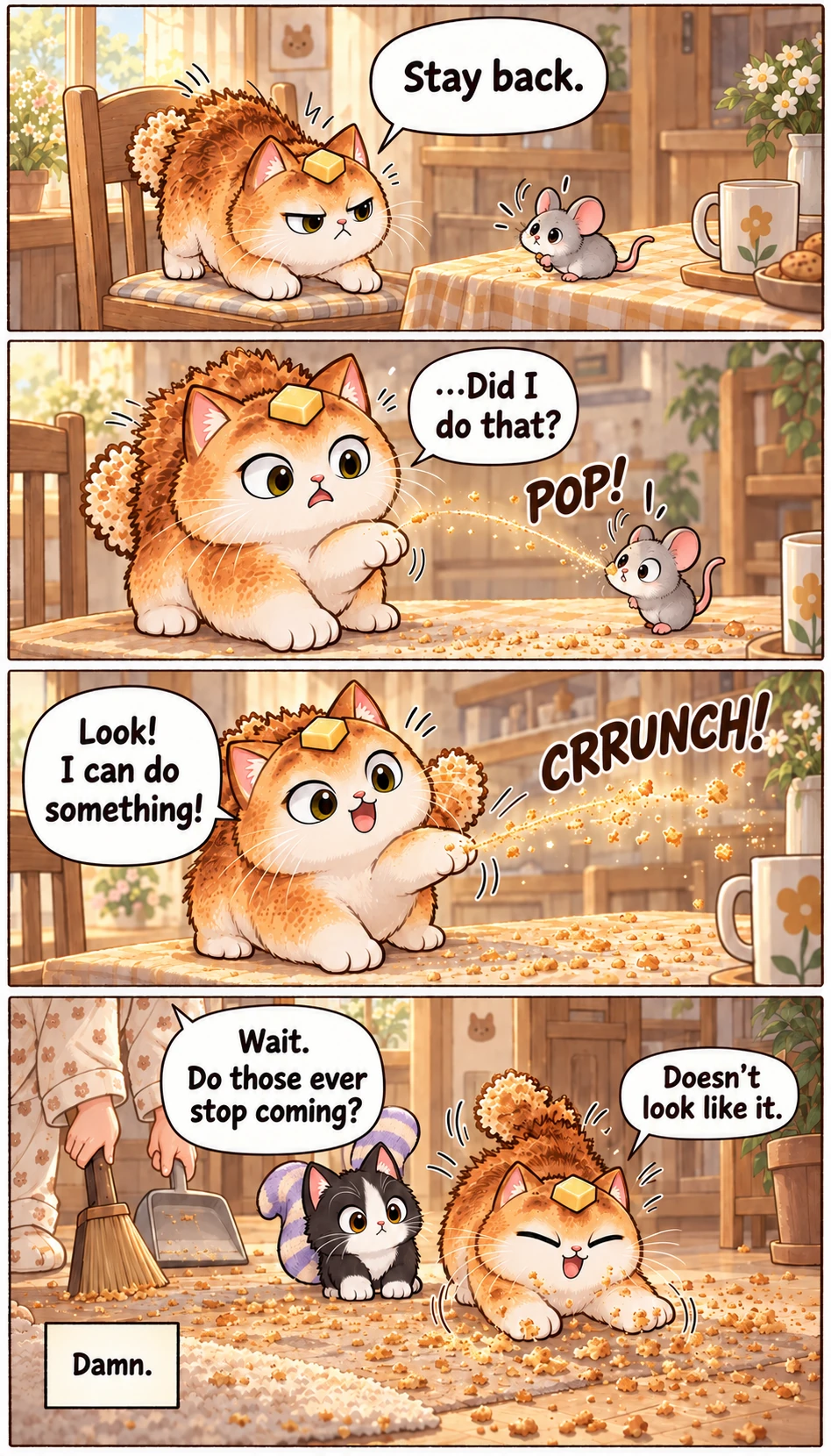 Stay back. ...Did I do that? POP! Look! I can do something! CRRUNCH! Wait. Do those ever stop coming? Doesn't look like it. Damn.