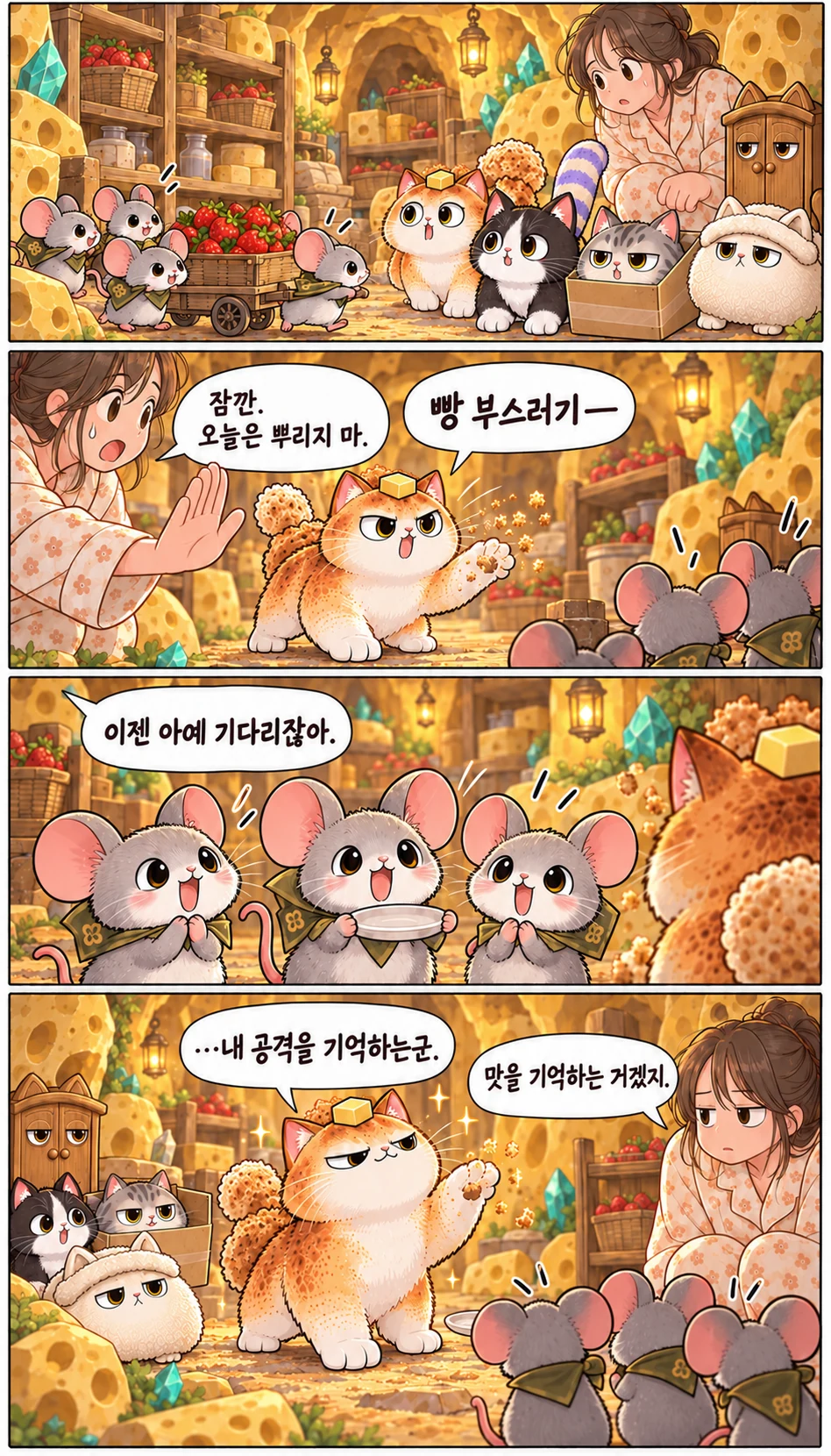 빵 부스러기— 잠깐. 오늘은 뿌리지 마. 이젠 아예 기다리잖아. …내 공격을 기억하는군. 맛을 기억하는 거겠지.