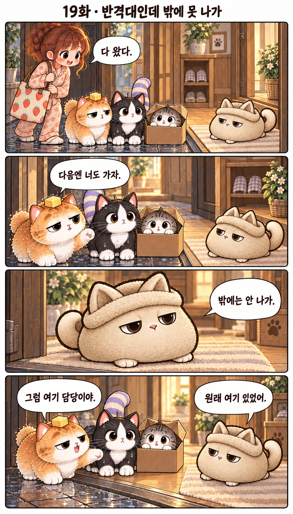 19화 · 반격대인데 밖에 못 나가 다 왔다. 다음엔 너도 가자. 밖에는 안 나가. 그럼 여기 담당이야. 원래 여기 있었어.