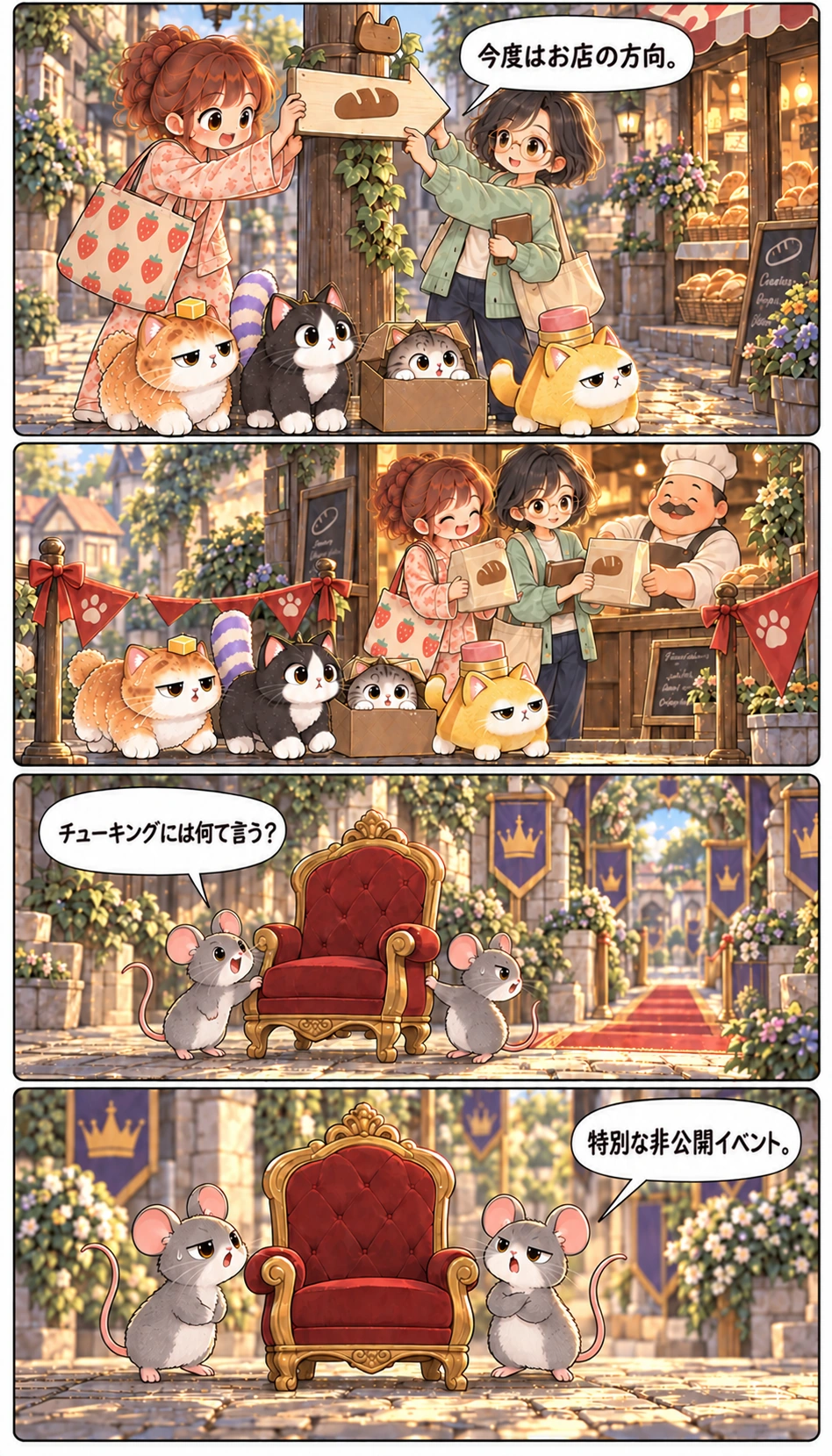 今度はお店の方向。 チューキングには何て言う？ 特別な非公開イベント。