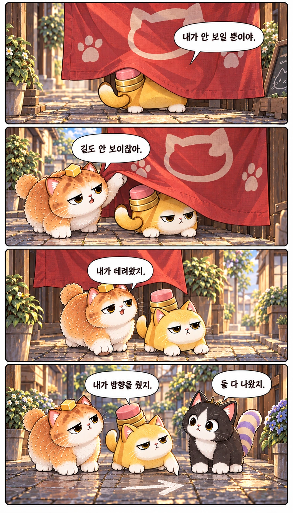 내가 안 보일 뿐이야. 길도 안 보이잖아. 내가 데려왔지. 내가 방향을 줬지. 둘 다 나왔지.