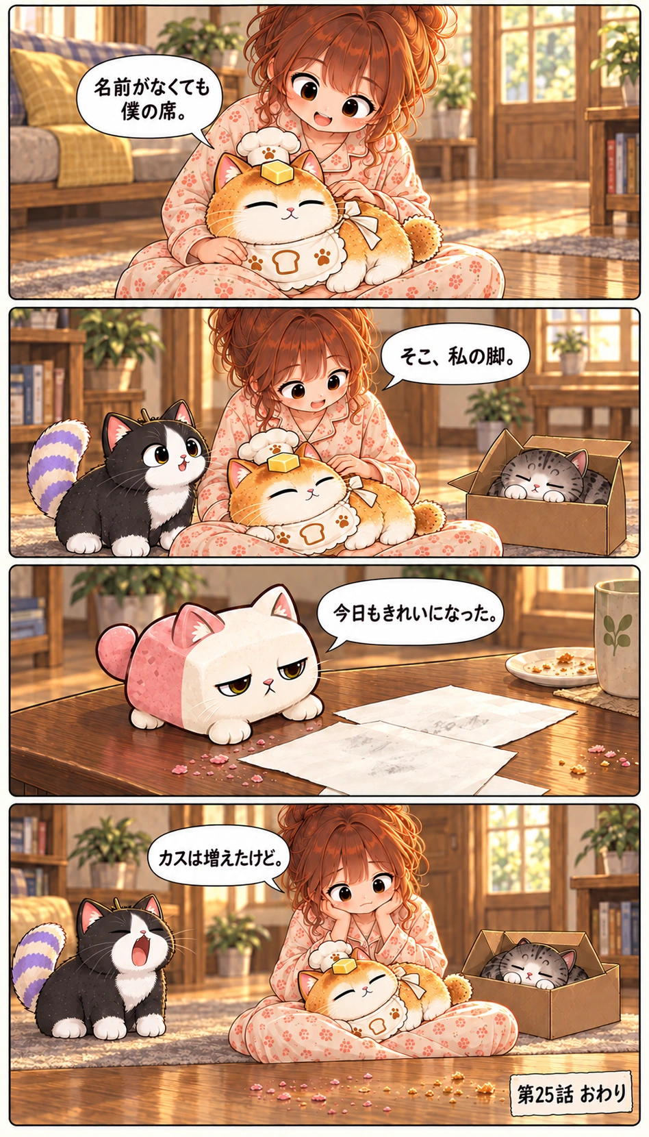 名前がなくても僕の席。 そこ、私の脚。 今日もきれいになった。 カスは増えたけど。 第25話 おわり